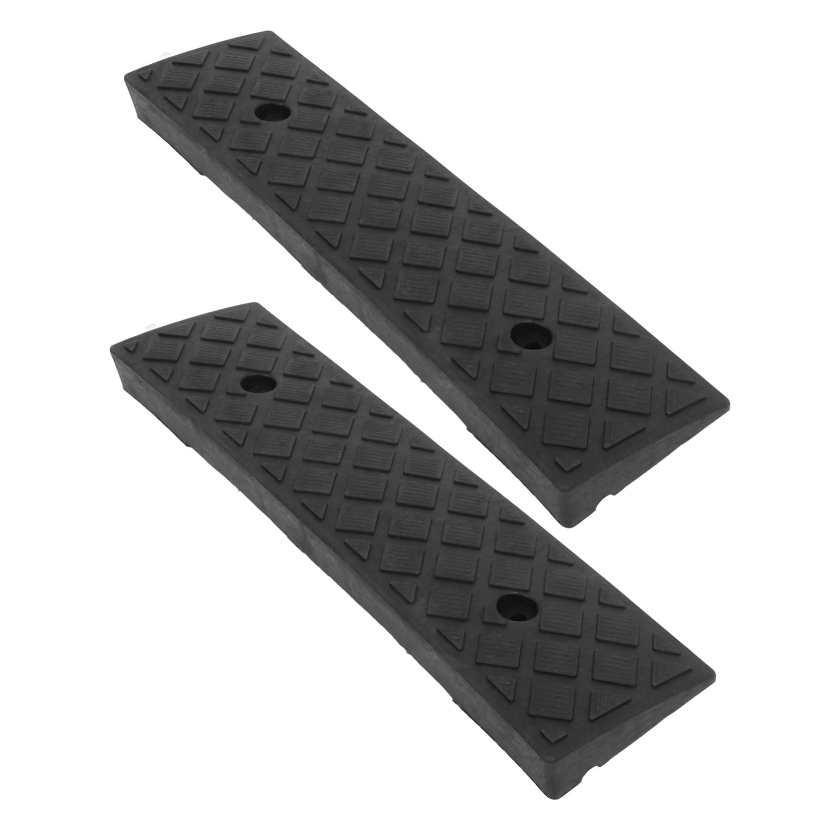 Set di 2 Rampe di Accesso in Plastica Nera, Sicurezza e Fluidità