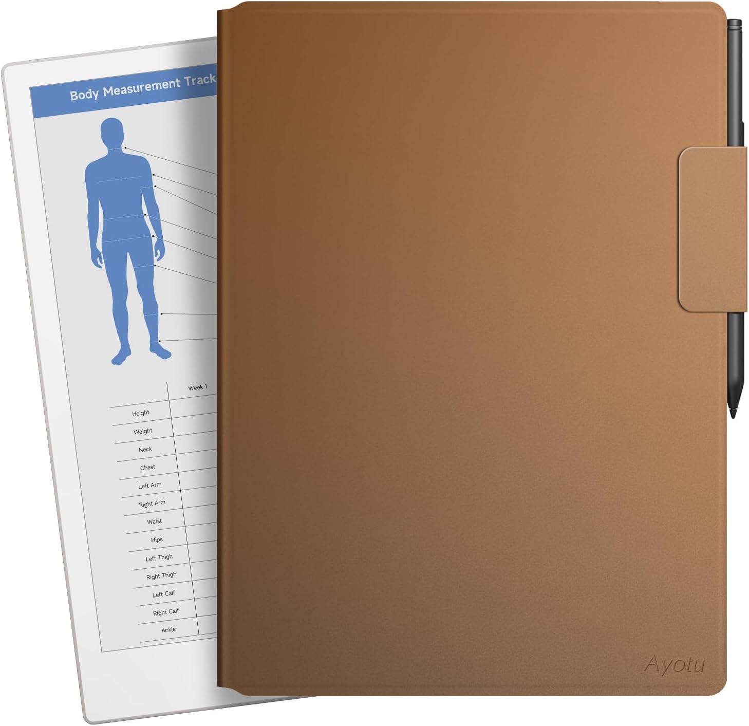 OLAIKE Magnetic Case for 11.8" Remarkable Paper Pro Color Paper Tablet (2024 Release), Slim Smart Premium PU Leather Book Folio with Pen Clasp, Bundle with Premium Membership (Brown)
