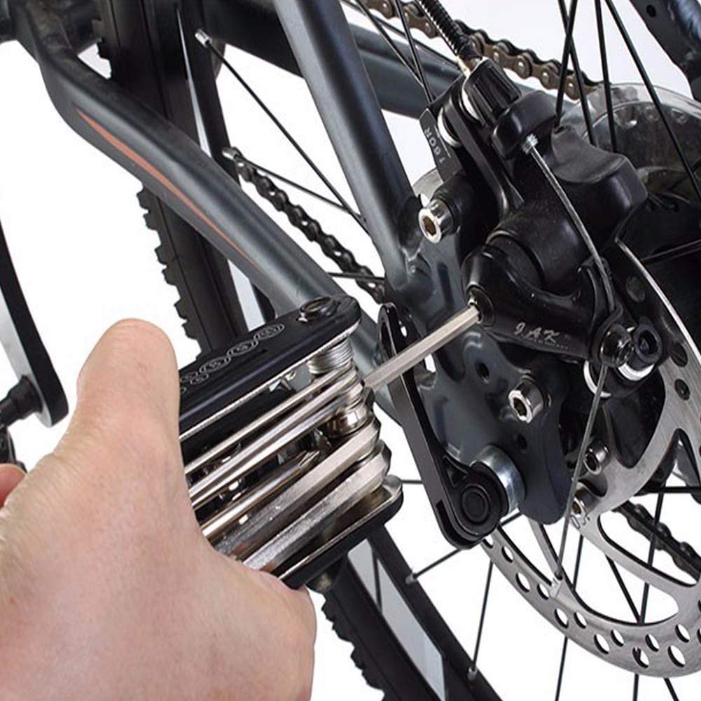 16 in 1 Kit Riparazioni Bicicletta, Bicicletta della Tool Attrezzi per Bici Multifunzione per Manutenzione