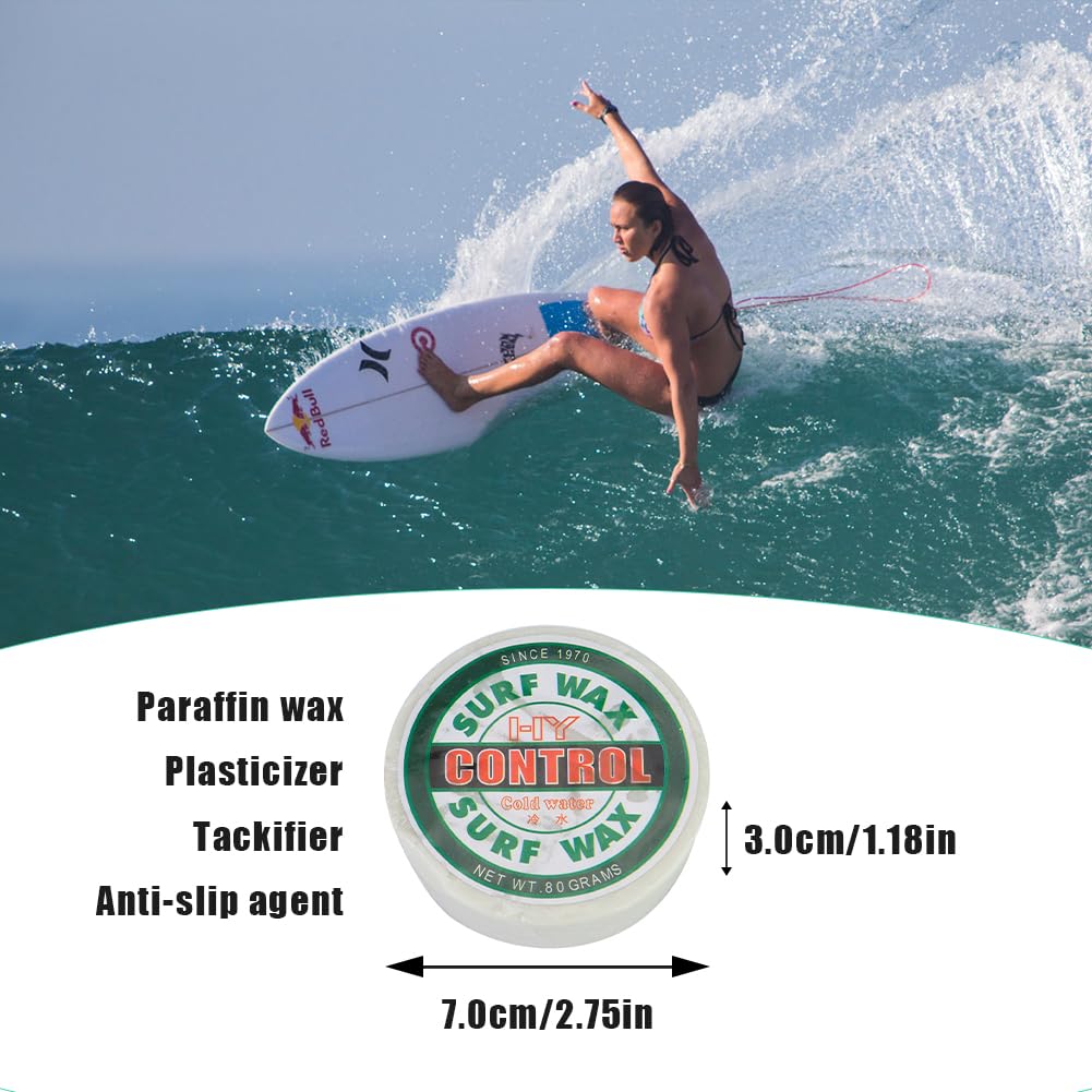 Cera da Surf, Paraffina Surf Sexwax, Paraffina Base Surf, Paraffina Surf Estiva, Surf Wax Antiscivolo Base per Tavola Cere Temperatura dell'Acqua Portatili Manutenzione della Aumentare Trazione