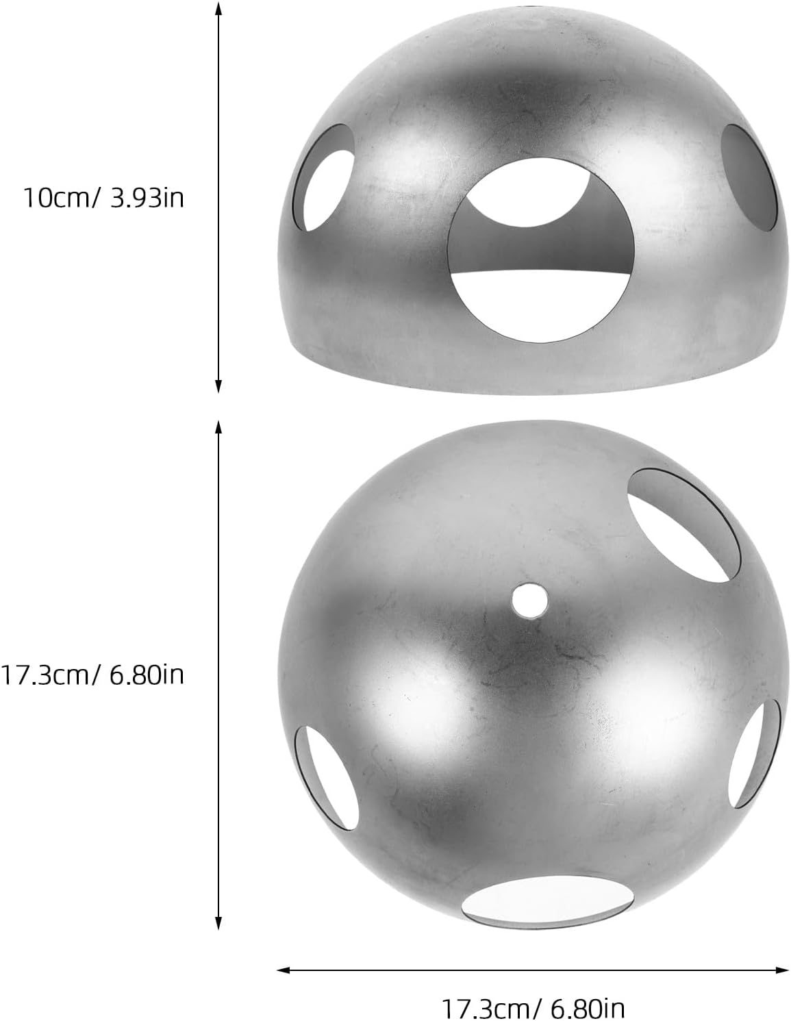 Metal Dome Lamp Shade - Hollow Mushroom Shaped Lamp Shade for Kids Bedroom DIY Painting - 6.8'' Dome Light Cover for Table Pendant Ceiling Light Fixture