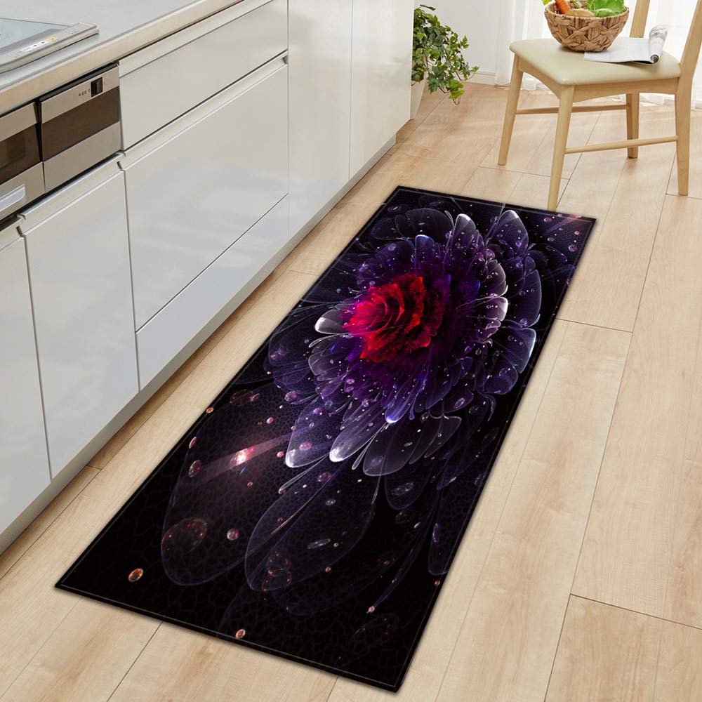 OPLJ 3D Starry Sky Rugs Entrance Doormat Bedroom Hallway Floor Decoration Carpet Bathroom Absorb Water Anti-Slip Mat Home A4 60x90cm