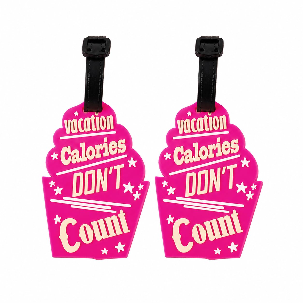 2 Pk PVC Luggage/Bag/Travel ID Label Tags for Suitcase & School Bags Identifier Name Address Label with Plastic Strap - Multicolor-image-34