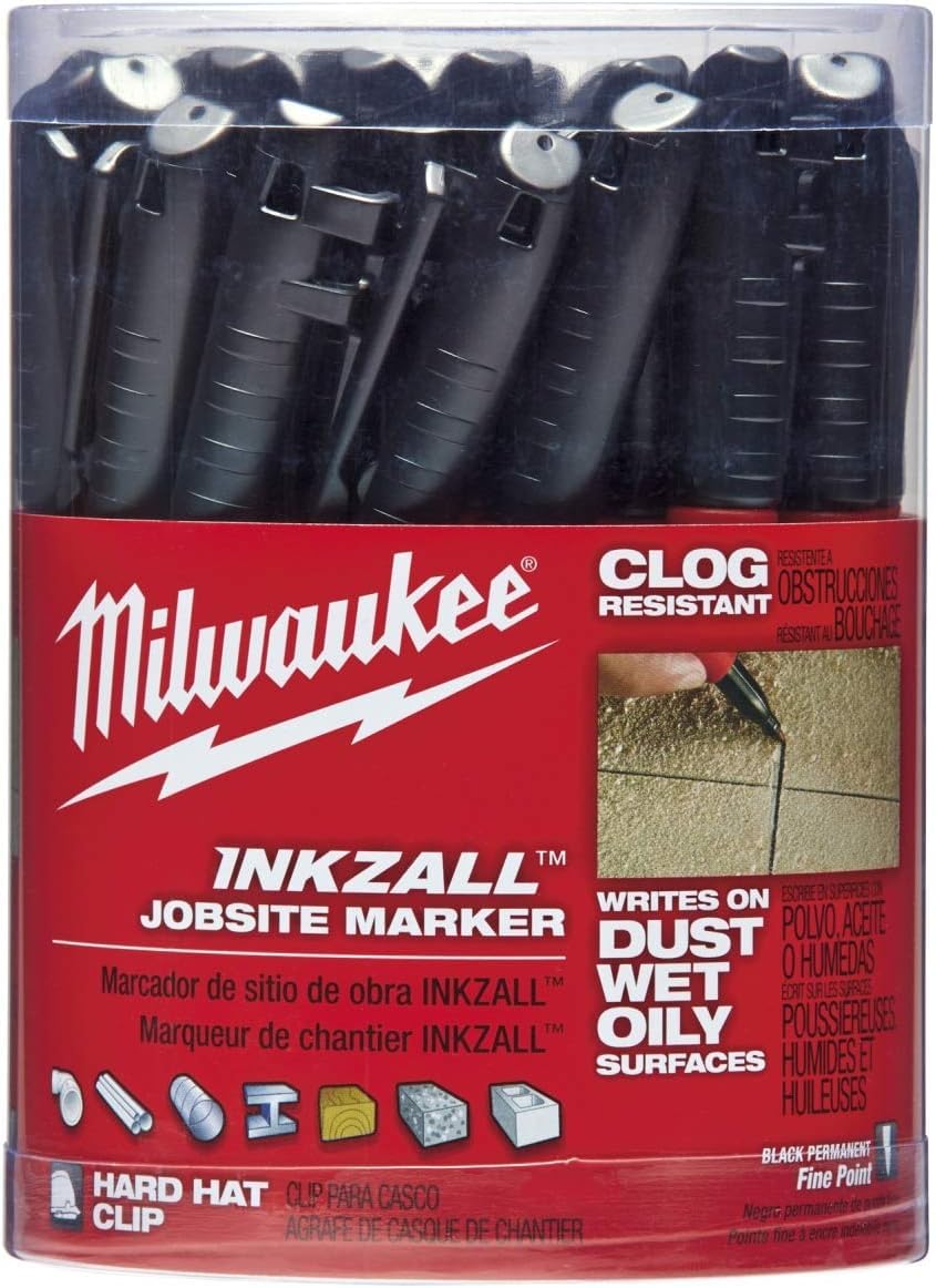 Milwaukee Tintenmarker, feine Spitze, Schwarz, 36 Stück