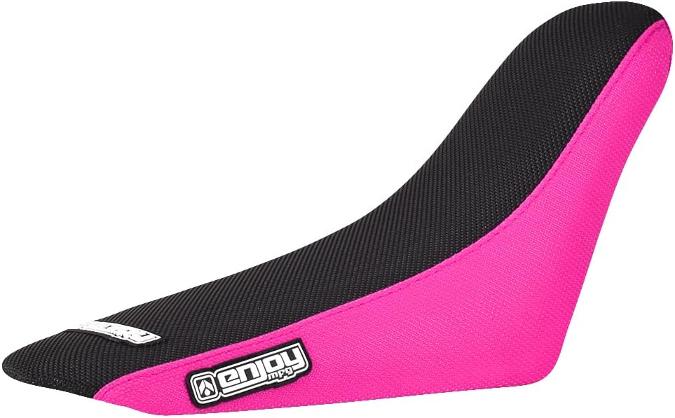 Enjoy Mfg Seat Cover - Compatible with Yamaha 2006-2021 TTR 50 - TTR50#105 (Pink Sides/Black TOP)