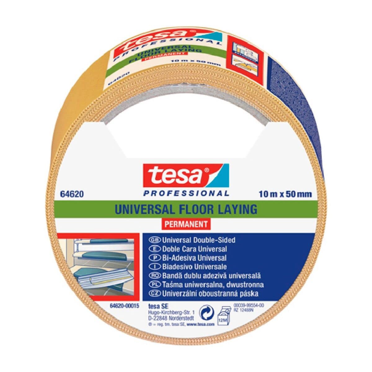 tesa 64620 50mm x 10M Double Sided Transparent Tape Kobercova 50mmx10m Univ.