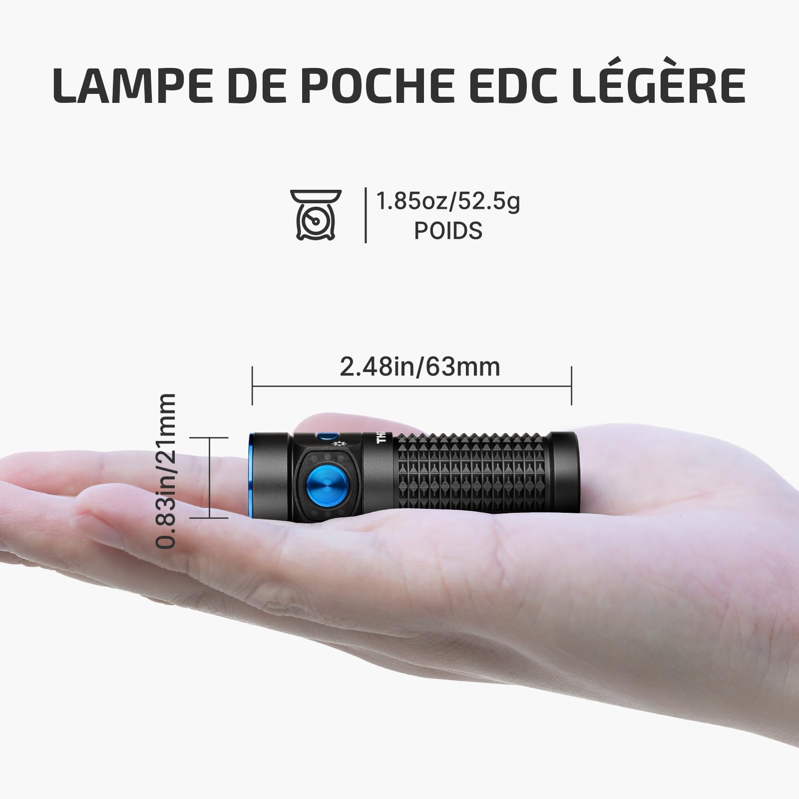 OLIGHT Baton 4 kit Lampe torche mini LED rechargeable avec étui de charge | Lampe de poche jusqu'à 190 j autonomie, 1300 lm, portée 170 m, ultra-lumineuse compacte, IPX8, usage quotidien et camping