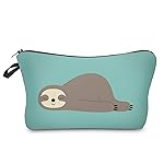 Deanfun Cosmetic Bag for women, Small makeup pouch Travel bags for toiletries waterproof Sloth gifts (51806)