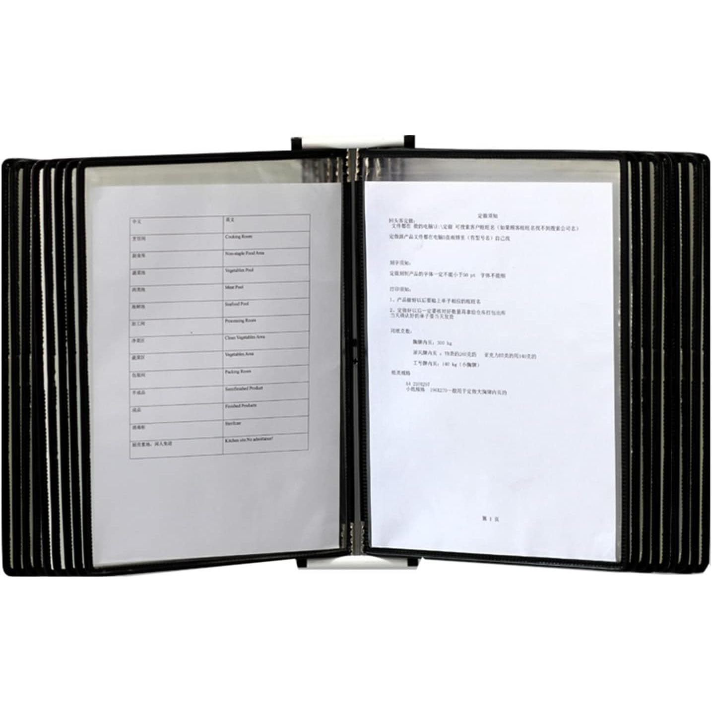 COYEUX Sistema de Referencia de Escritorio de 20 Paneles, archivador Plegable montado en la Pared, con Base ponderada, para exhibición y Almacenamiento de Documentos A4 en la Oficina/hogar