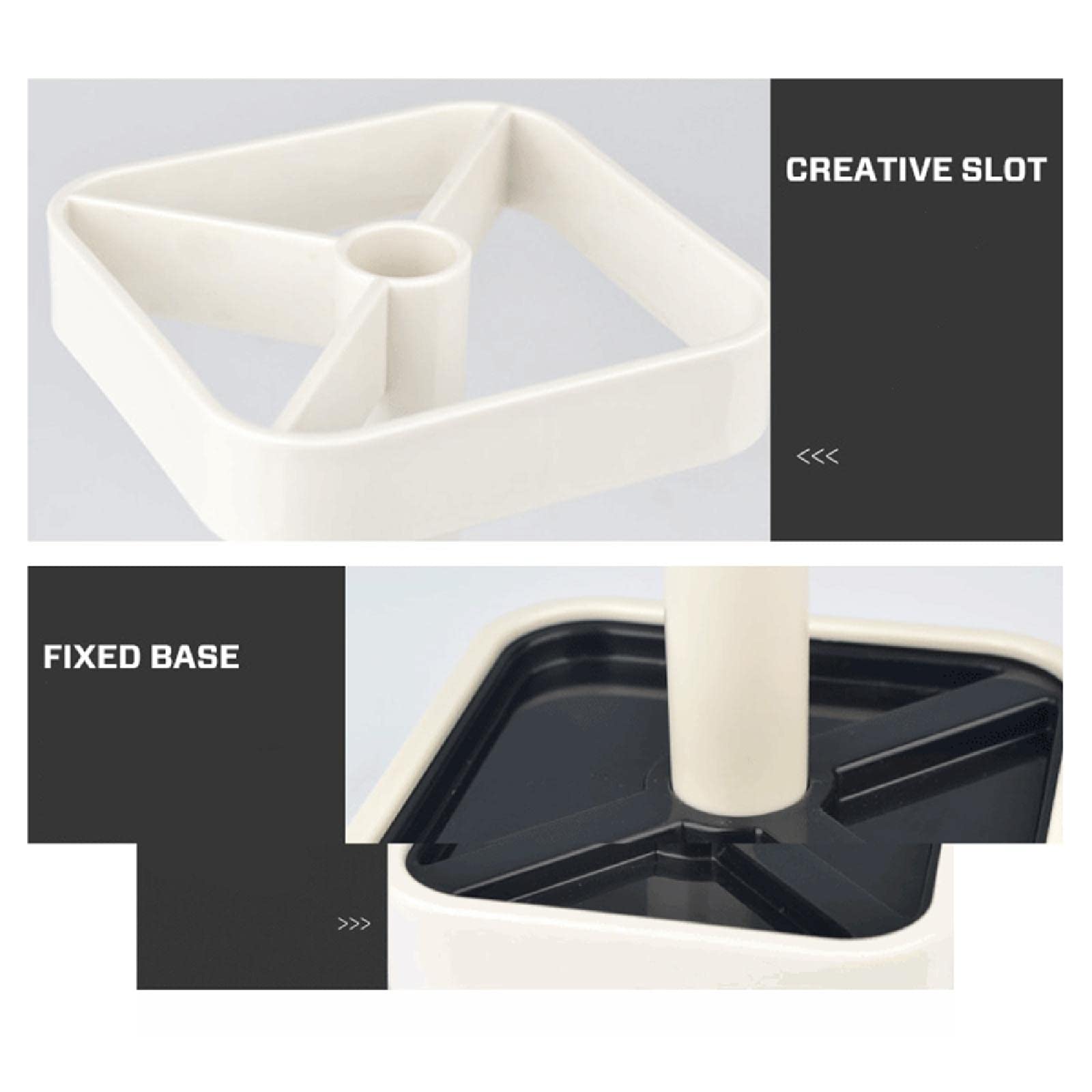 3 uds Soporte para Cepillo de Dientes con Taza para Cepillo de Dientes con Tapa, Soporte de plástico para Cepillo de Dientes de baño para Pasta de Dientes y Accesorios de baño