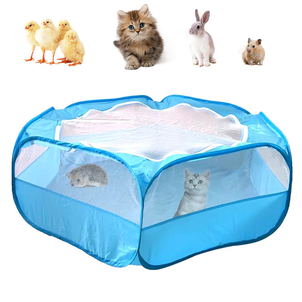 KBIBCK Parque para Perros, Parque Plegable para Perros, Portátil Parque para Perros, Parque Plegable para Mascotas para Perros, Gatos, Conejos, Animales Pequeños, Interior y Exterior, 93x43cm