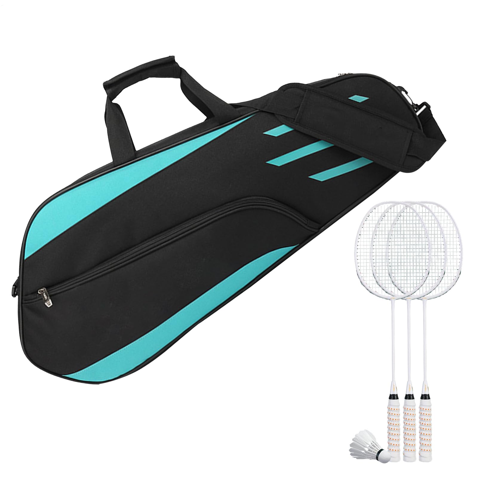 3 Schläger-Tennis-Tasche – wasserdichte Schulter-Badminton-Tragetaschen | Badmintonschläger-Abdeckung, Racquetball-Taschen für Männer, Frauen und andere