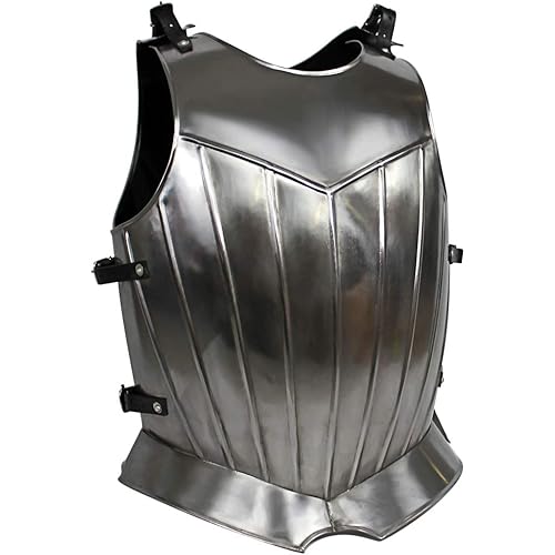 Armor Venue Fluted Gothic Breastplate - Medieval Armor One Size - Silver