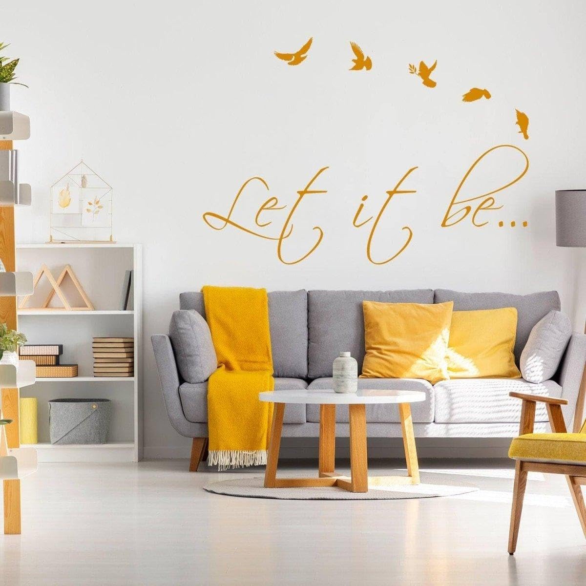 Adhesivo de pared de vinilo con diseño de armonía motivacional, afirmación positiva, 55 x 20 pulgadas