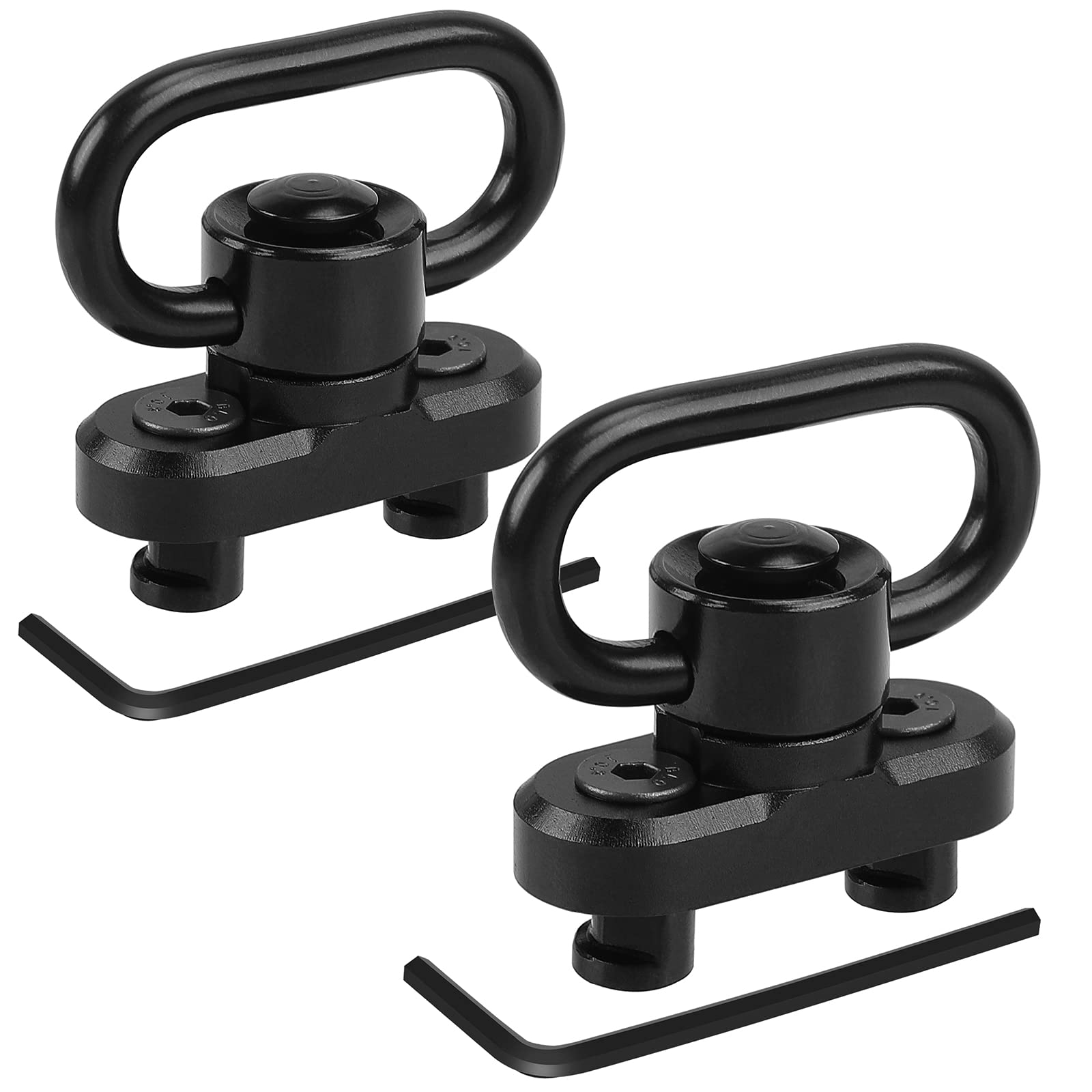 FENTUK Keymod 2 Point Traditional Sling Mounts Sling Swivels, 2 Pack 1.25" Quick Detach QD Sling Swivels Mount Attachment for Key mod System