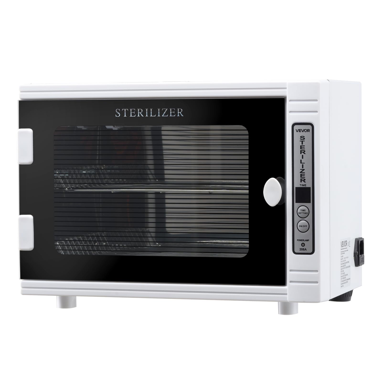 VEVOR Sterylizator UV, maszyna do czyszczenia paznokci (12 l/5 W), wielofunkcyjny środek do czyszczenia paznokci, sterylizator z ustawieniem timera, szafka do czyszczenia z drzwiami z hartowanego