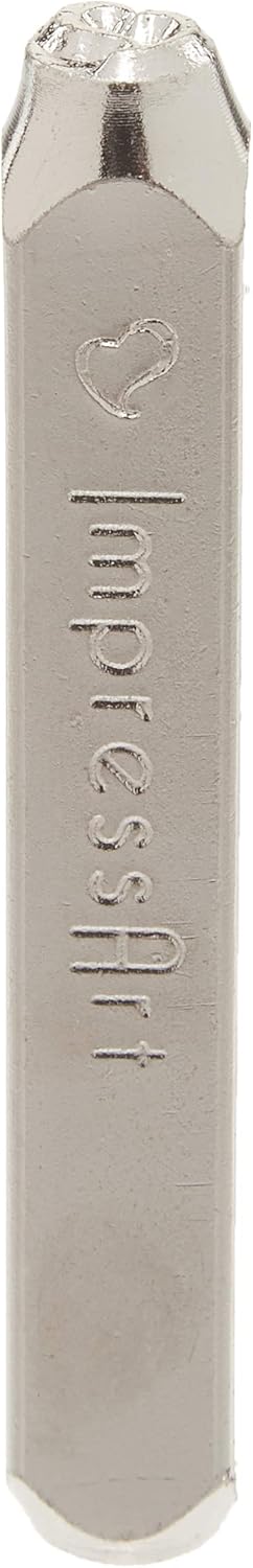 ImpressArt, Metal Jewelry Design Stamp, Swirly Heart, 6mm