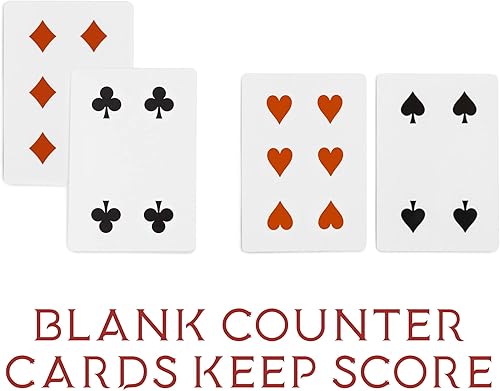 Miniatura 5 de Brybelly Euchre - Juego de cartas – 2 barajas especiales pre-despojadas a 33 cartas para Euchre americano clásico o 32 cartas variante de 6