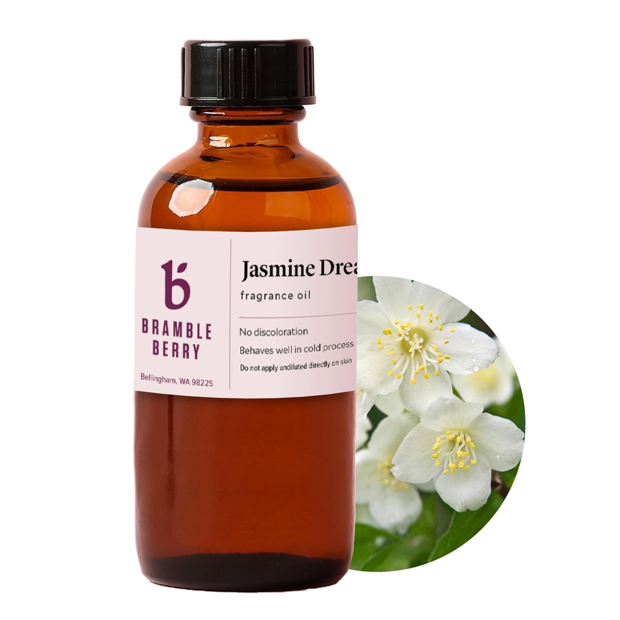 Bramble Berry Jasmine Dreams Fragrance Oil | Jasmine Dreams Scent for Soap Making, Candle Making, Lotion &amp; Bath Bombs | Skin Safe, Vegan, Paraben &amp; Phthalate Free, DIY Craft Essential