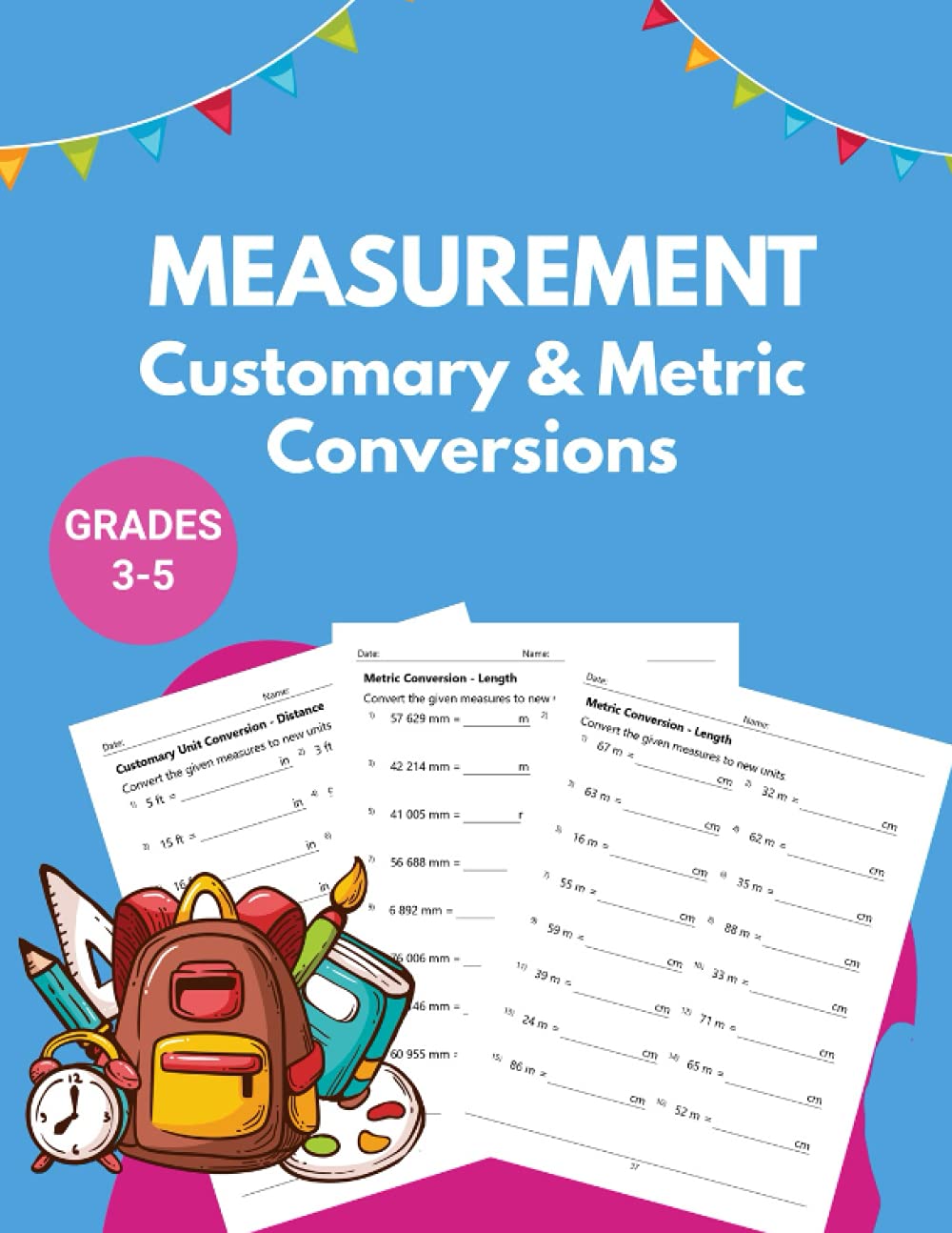 Buy Measurement Customary and Metric Conversions 110 Days of Practice Problems Grades 46