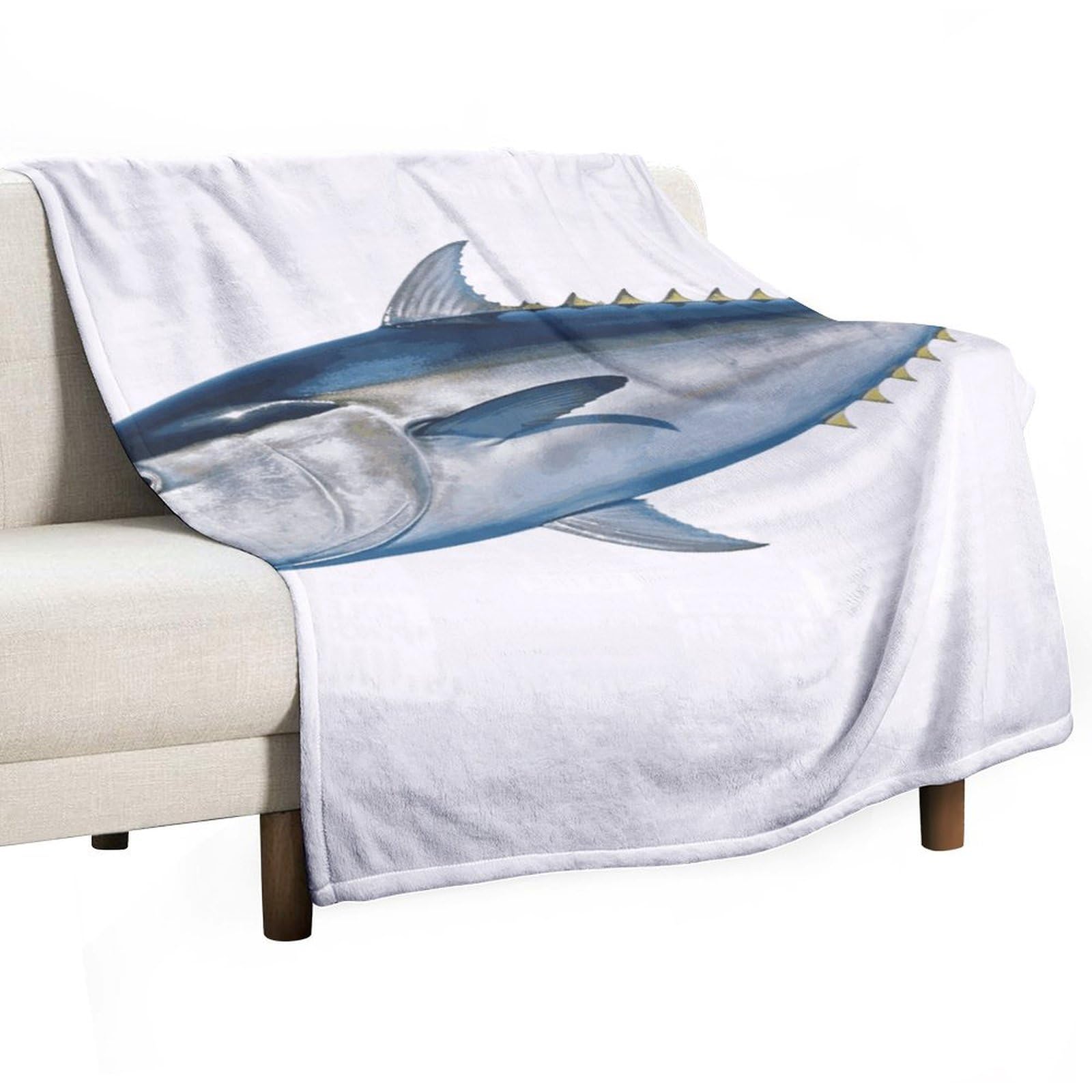 Couverture en flanelle Thunnus 127x177 cm canapé lit quatre saisons