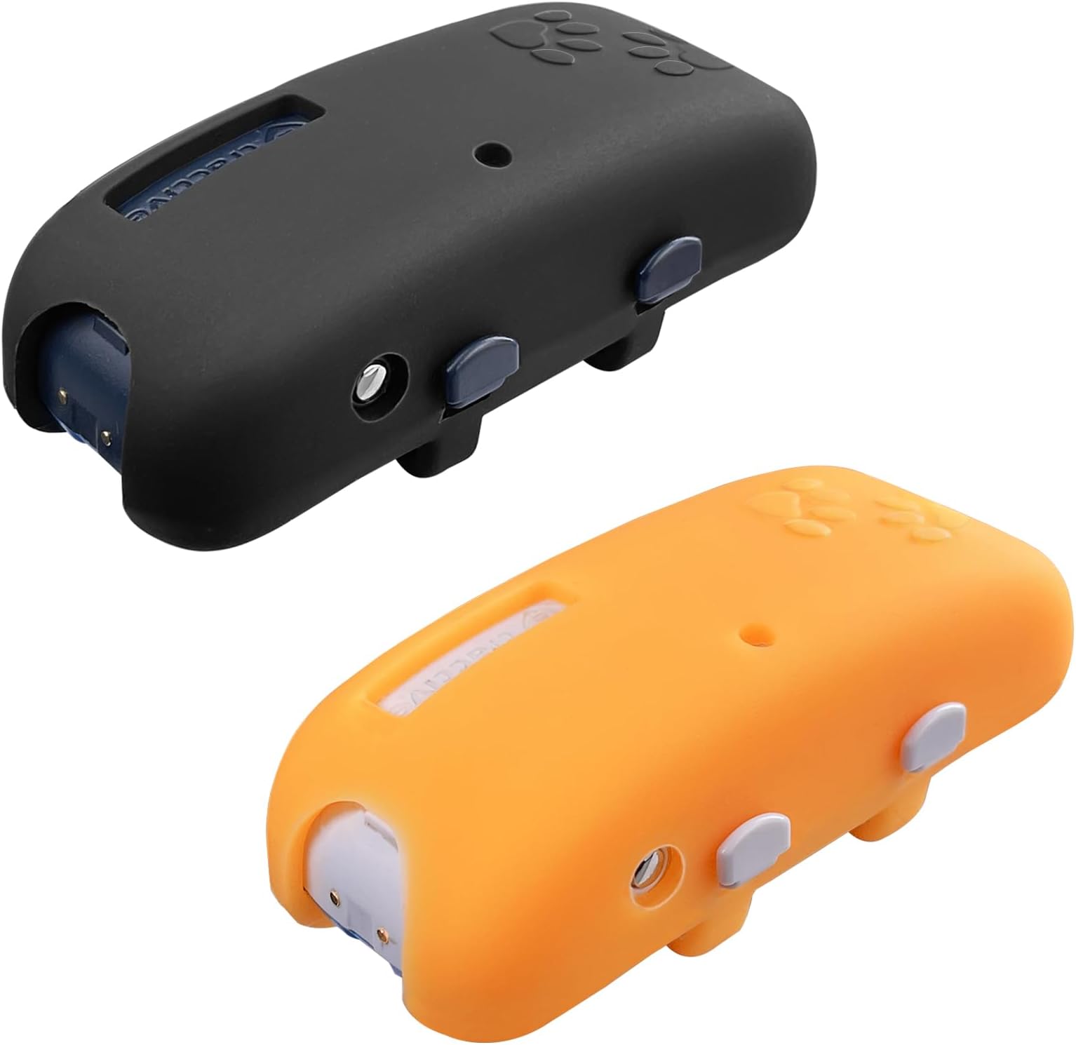 2 Pack Silicone Case Holder Compatible with Tractive GPS Pet Tracker,Protective Cover fit for Tractive GPS Tracker for Dog &Cat,Soft and Skin-friendly,Black and Orange