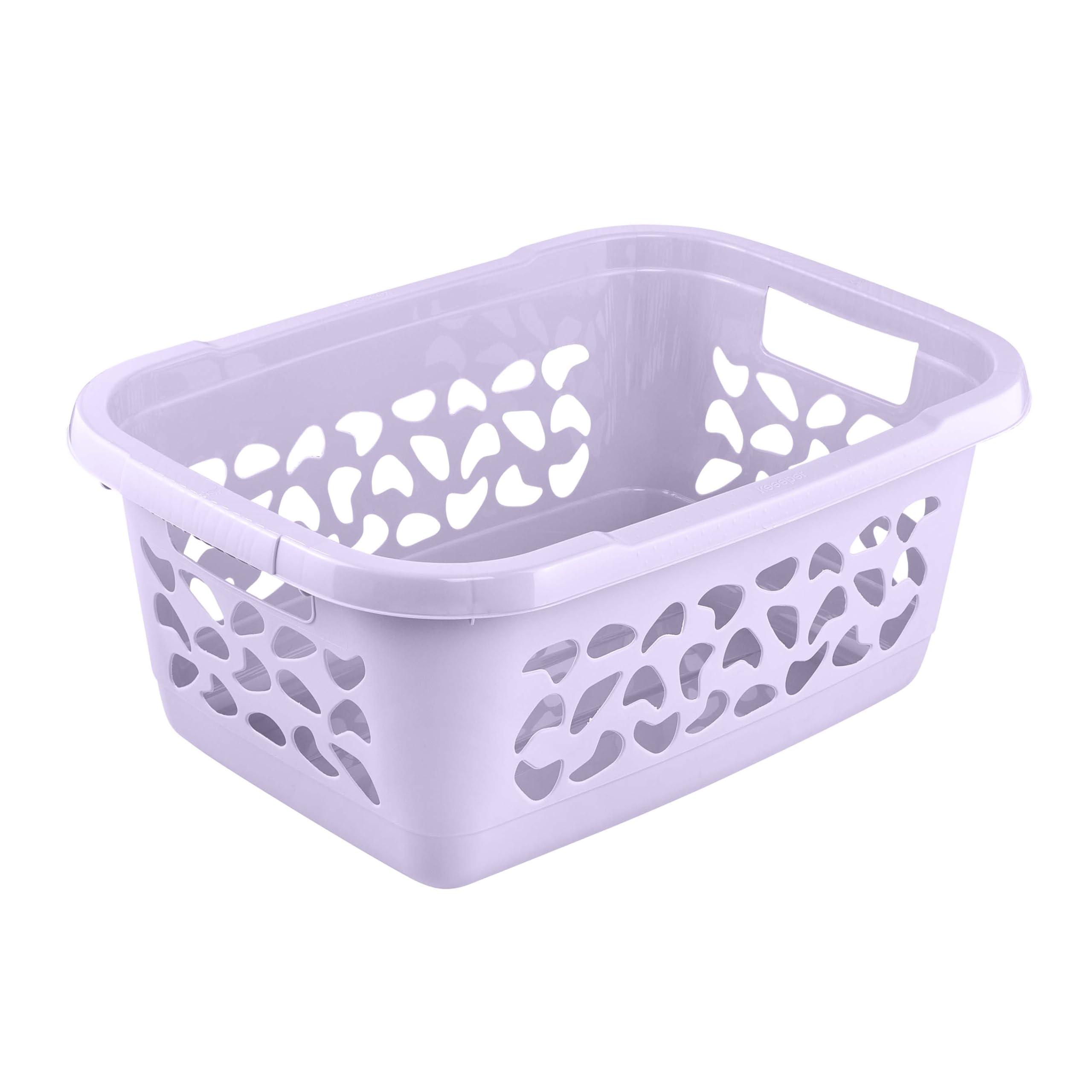 keeeper jost Wäschekorb, 32 l, Für bis zu 5 kg Wäsche, Luftdurchlässiges Dekor, Violett (Soft Purple)