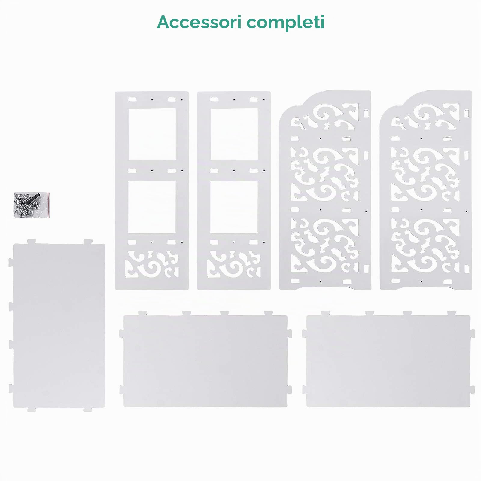 Wakects Scarpiera da Ingresso, Scaffale Portascarpe in PVC Bianco, 3 Ripiani, Motivo Traforato, per Scarpe Libri CD