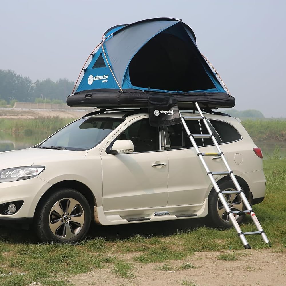 TentHome Tente de Toit pour Voiture 2-3 Personnes Gonflable, Tente de Toit de Camping 2-3 Places pour Fourgon, Van, Pick Up, SUV et Plus Encore