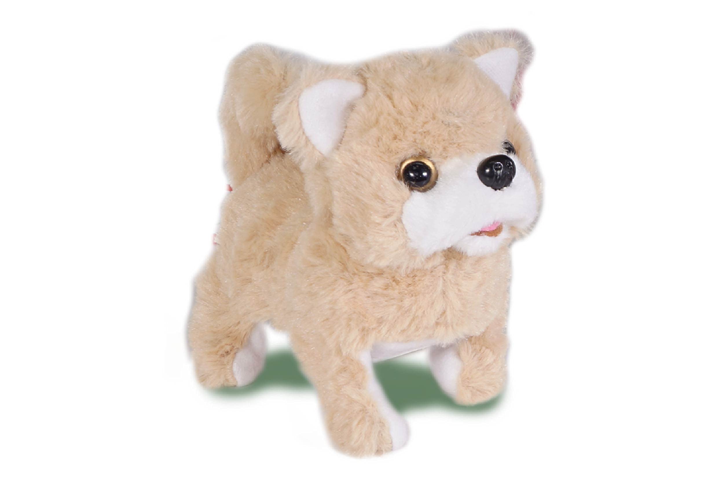Amazon.co.jp: おでかけわんっ！ちゃん 動くぬいぐるみ クリーム W9.5