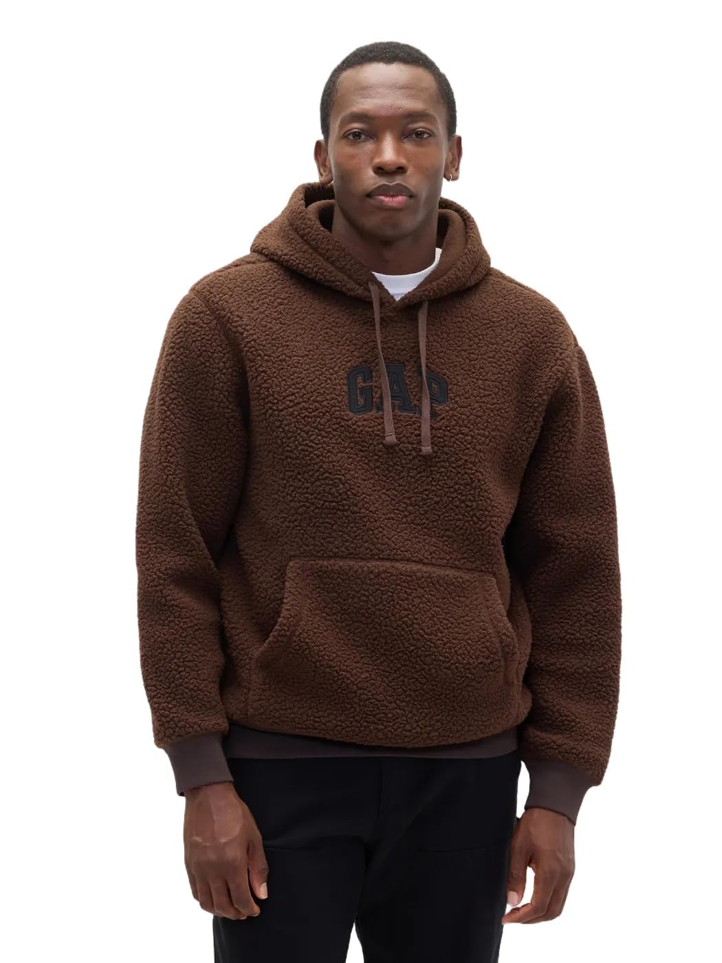 

                                                    GAP Mens Pullover Teddy Hooded Sweatshirt New Brow