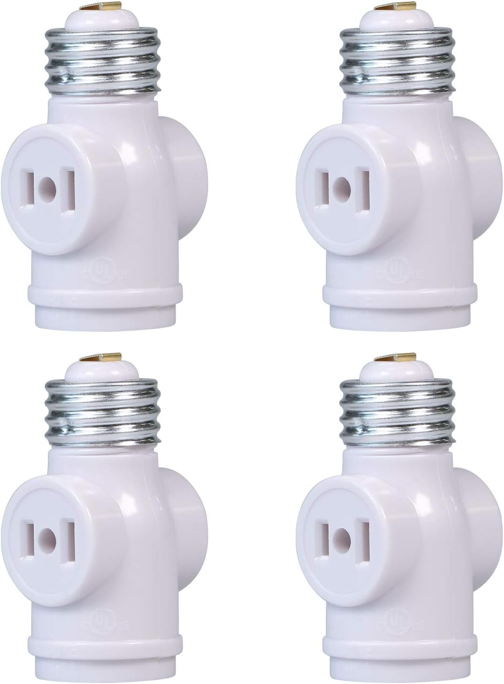 Buy Comyan E26 to 2 Outlet Light Plug Socket Adapter,Polarized Handy