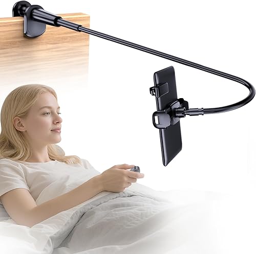 Soporte de cuello de cisne con girador de páginas para Kindle soporte de brazo de cama ajustable para lectura manos libres, accesorios Kindle y
