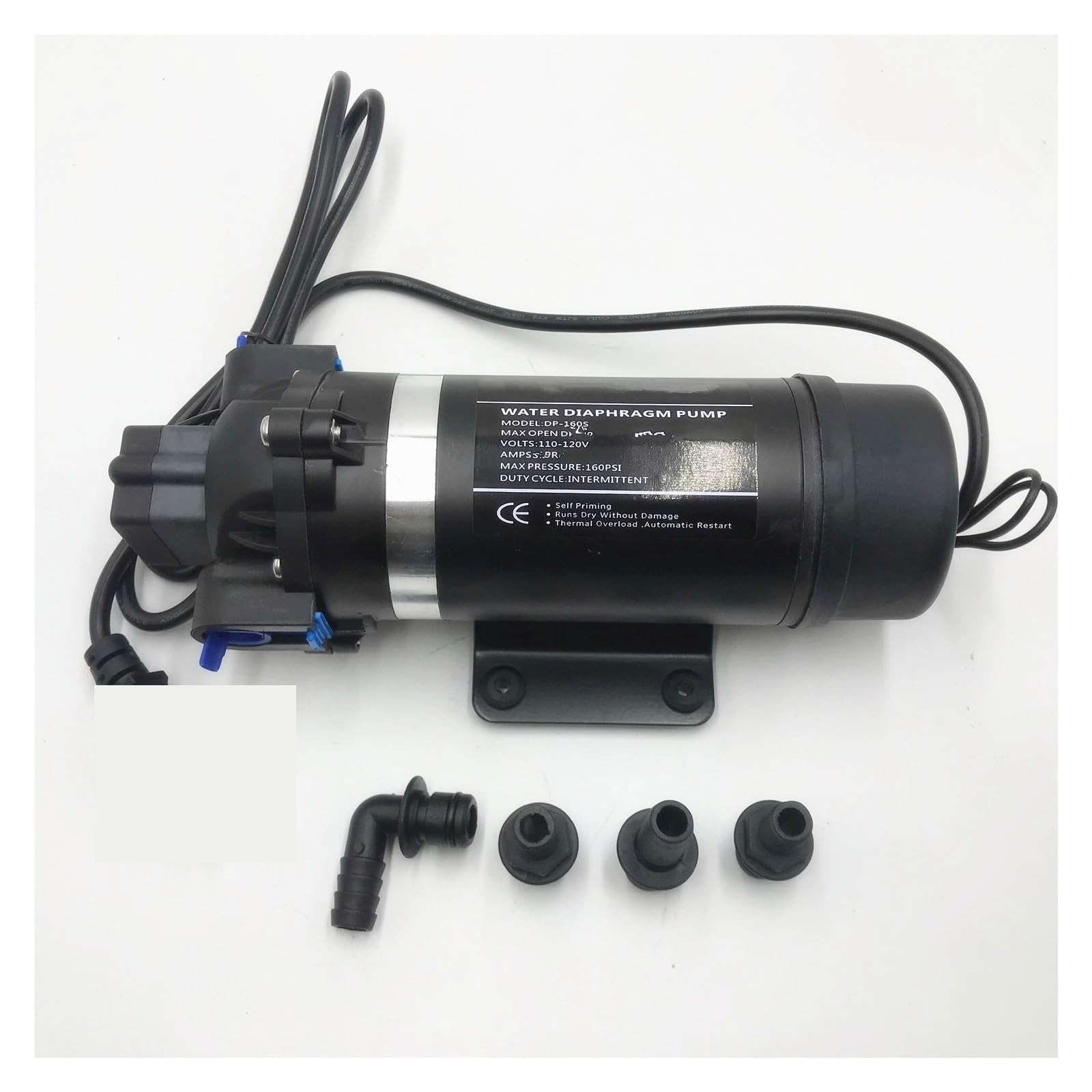 CUDTAPI Self-priming Diaphragm Pump 160PSI Pressure 7LPM For RV/Caravan/Boat, Cola Machine, Water Purifier