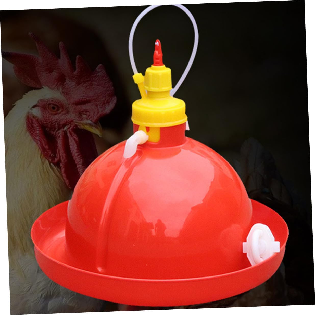 Sosoport Automatic Poultry Waterer and Chick Feeder Refillable Farm Drinking Device with Detachable Smooth Design for Chickens Ducks Geese Easy to Clean and Practical for Random Color
