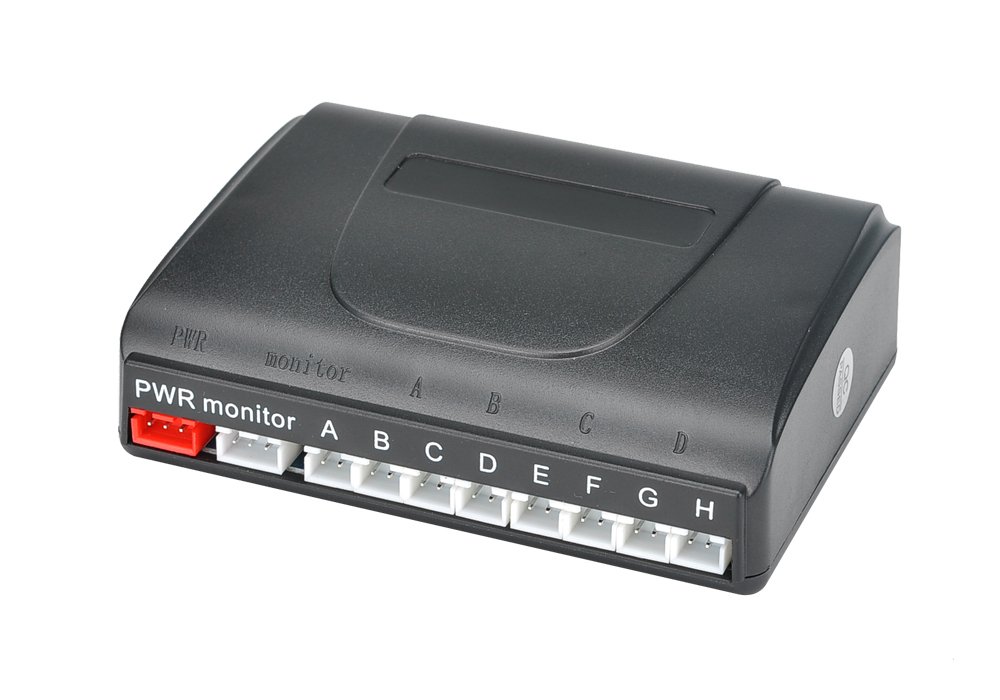 BW Sistema de estacionamiento de 8 sensores ultrasónicos, pantalla LCD de 2 pulgadas, alerta de audio, distancia de detección de 0,3 a 2,5 m.
