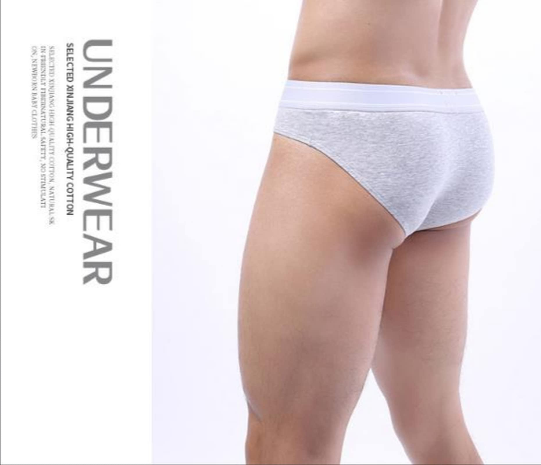 Faringoto Tanga masculina Ropa interior algodón Active Stretch Tangas, 6 colores, M