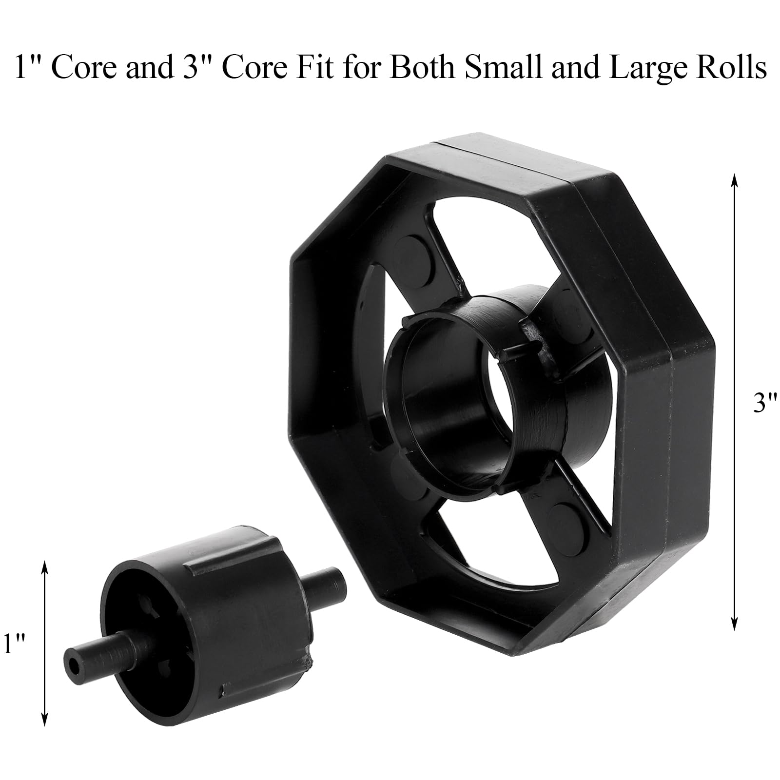 Suwimut 3 Pack Desktop Tape Dispenser Holder with 1 Inch Core and 3 Inch Core - Image 2