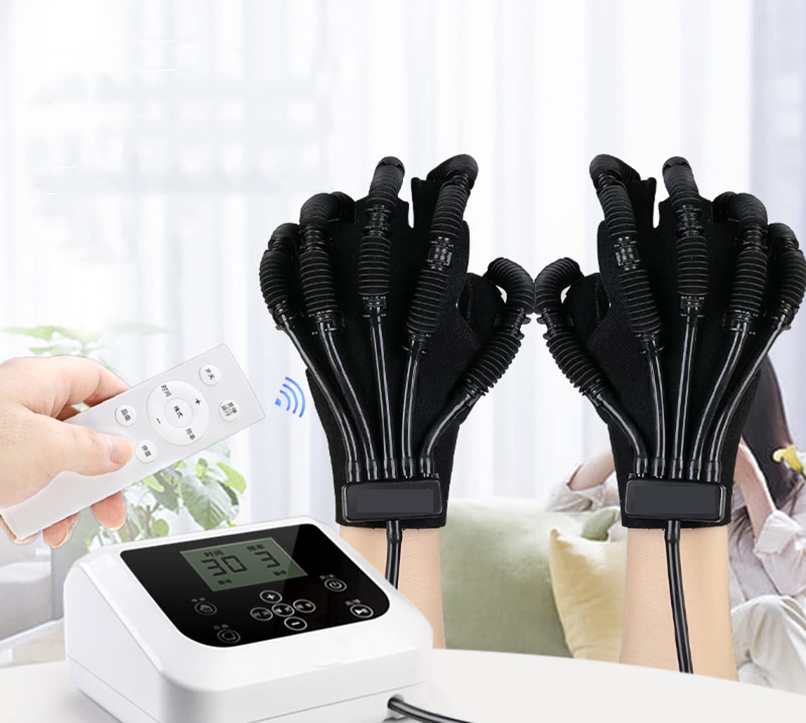 Guantes De Robot De Rehabilitación, Equipo De Recuperación De Dispositivo De Entrenamiento De Dedos Eléctrico, Para Ejercicio De Tendones De Pacientes Con Hemiplejía Por Accidente Cerebrovascular