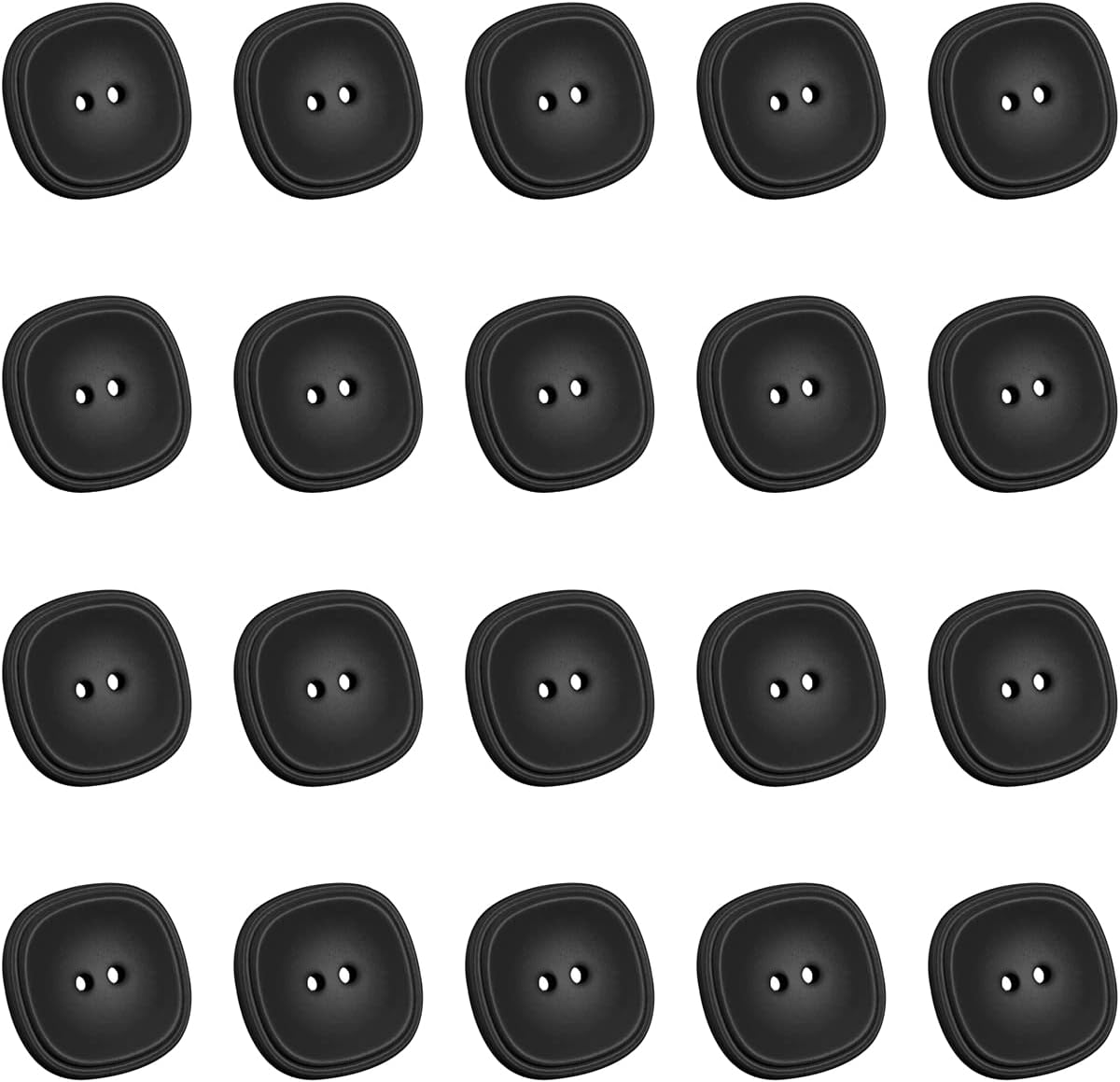 ZoTuoART Square 2Hole Resin Buttons Colorful Replacement