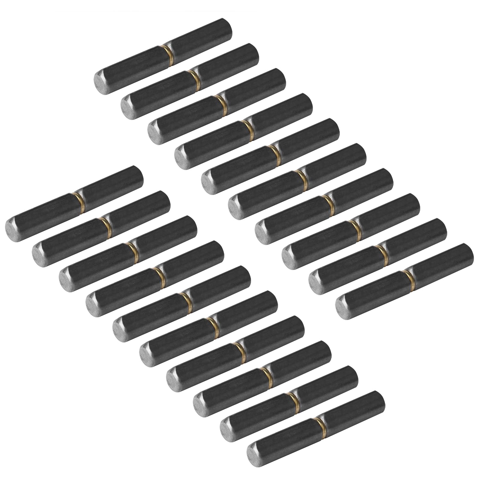 20 Pack 3-1/8" x 1/2" Weld On Bullet Hinge, Lift Off Weldable Barrel Hinges for BBQ Smoker Pits, Metal Gate, Trailer Ramp Door, Steel