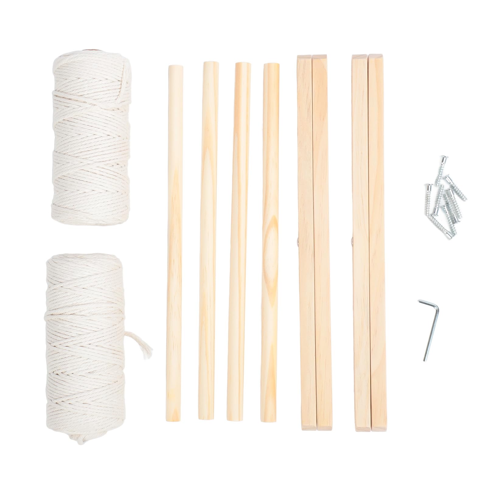 Porte-revues Pliable en macramé, Design élégant, Installation Facile pour Salon et Chambre à Coucher, Bois de Hêtre, 37x35cm