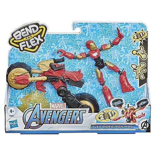 Marvel Bend and Flex Rider moto 2 en 1 juguete flexible de superheroe 3