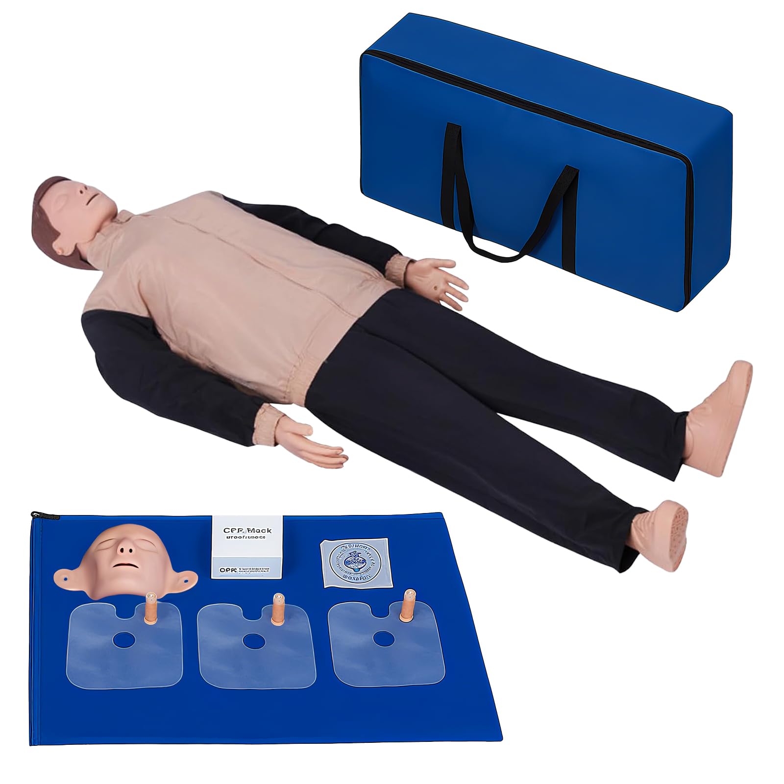 Reanimationspuppe Erwachsene Erste Hilfe Trainingspuppe CPR Übungspuppe Manikins Medizinische Puppe für Erste-Hilfe-Schulungen, Patientenaufklärung und Unterricht (Erwachsene)