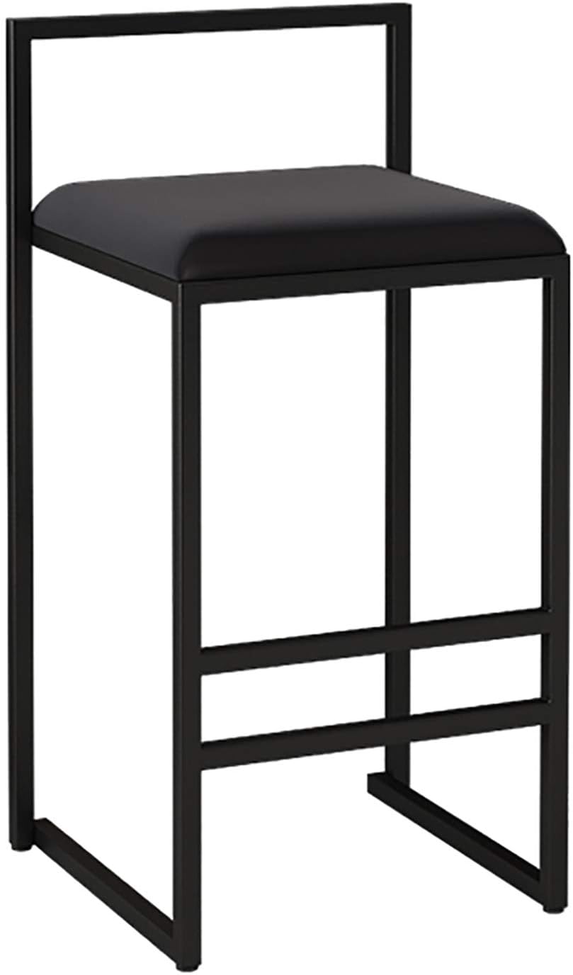 TUOYIBO Bar Stools Breakfast Barstools with Backrest and Metal Legs