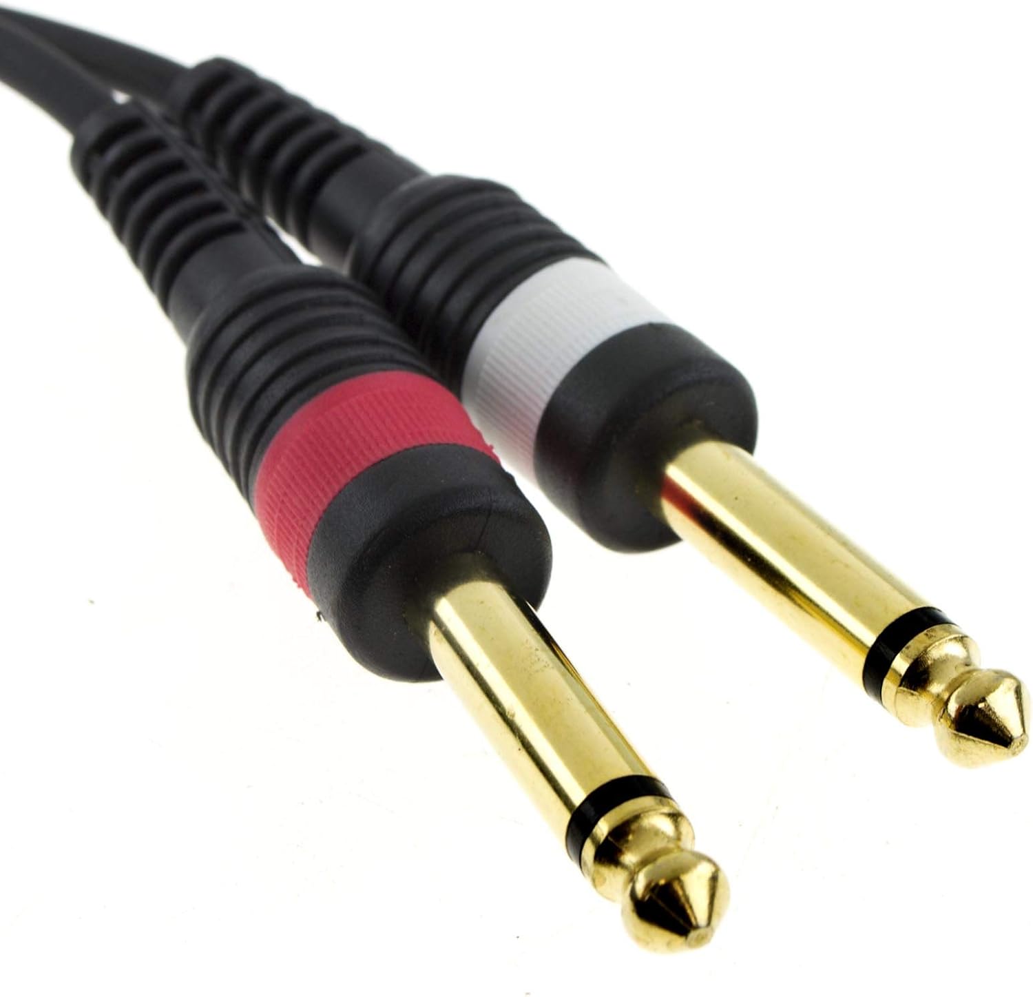 Kenable 6.35mm 1/4インチ ステレオジャック ツイン 6.35mm 1/4インチ モノビッグジャックケーブル 3m