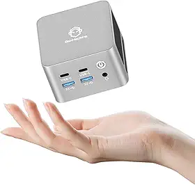 Computadores de mesa Mini PC - AMD Ryzen 3 5425U 8GB DDR4, SSD de 256 GB, PC para jogos com Wifi6/BT5.2, jogos/escritório/design de até 4,1 GHz 4c/8t - Prata