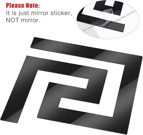 Vista 3 de SelfTek 60 calcomanías de espejo para bricolaje, removibles, adhesivas, para el hogar, sala de arte, dormitorio, decoración de fondo