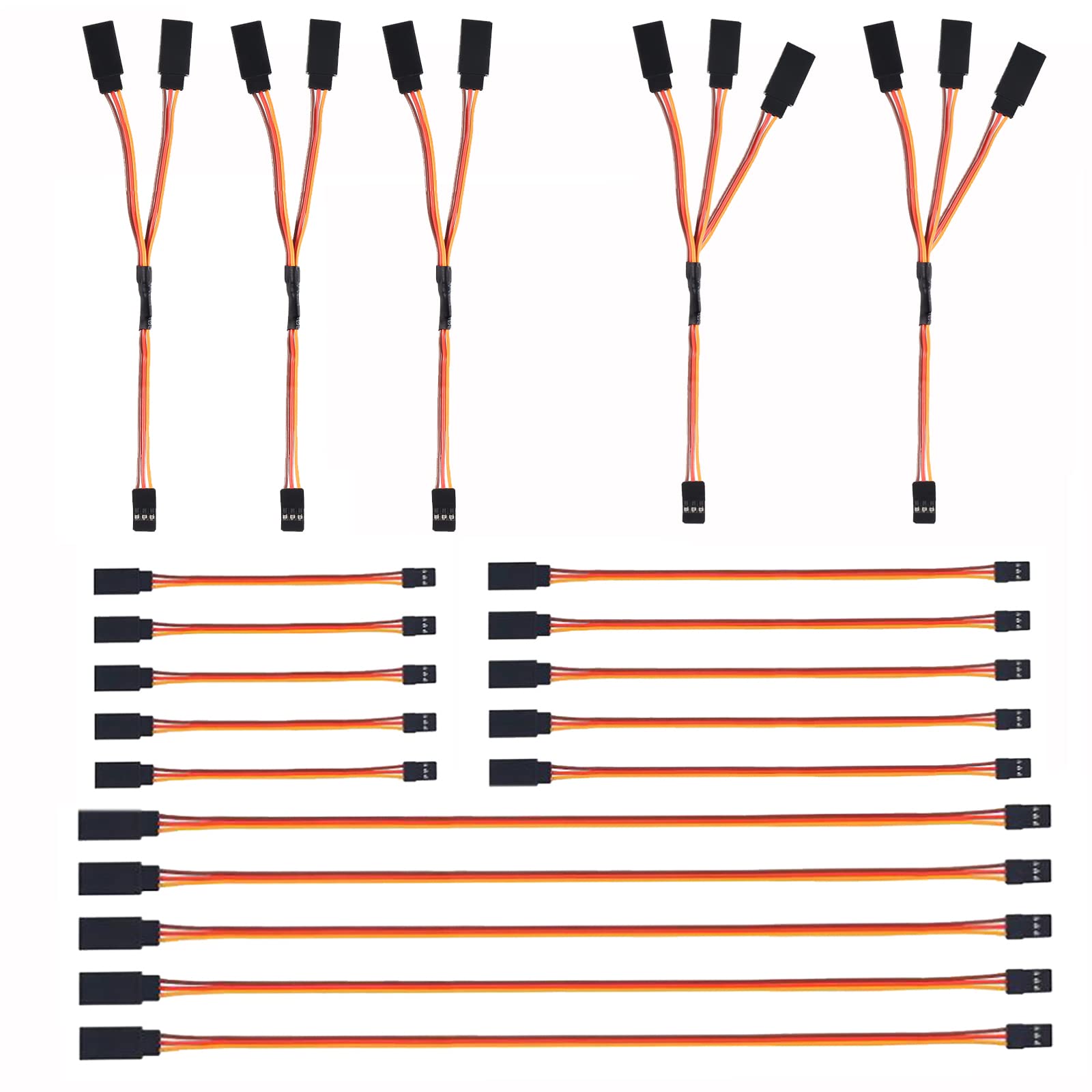 Buy AEDIKO 20pcs Servo Extension Cable Y Type Extended Line Extension