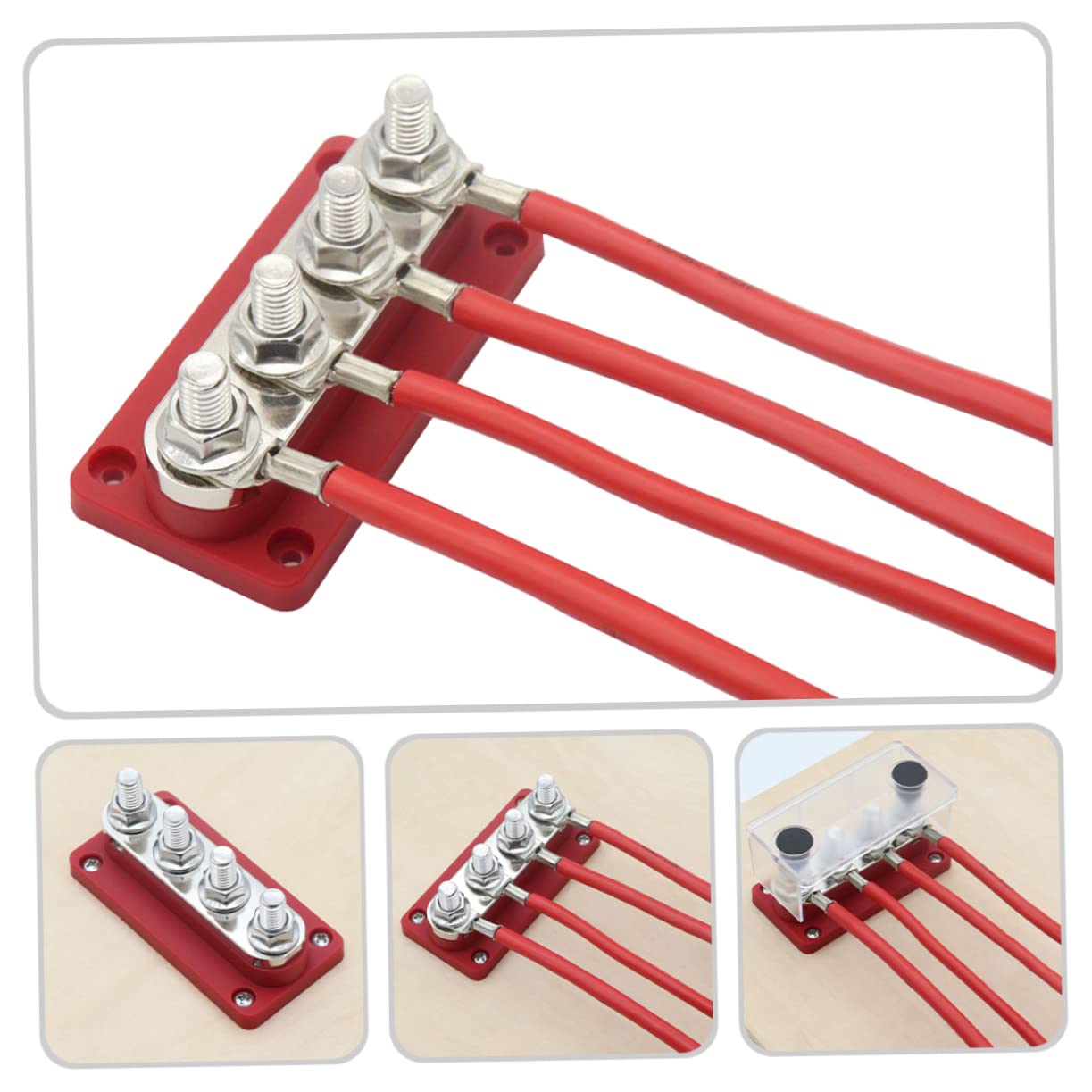 Verteiler Klemmenblock 300a Dc Rot Kupfer für Stromverteilung